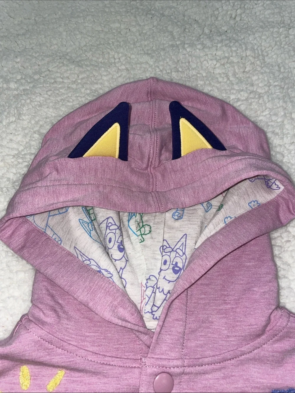 Little Sleepies Pink Bluey Trucker Jacket